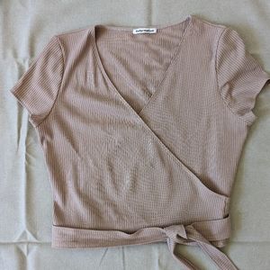 Reformation Flora Wrap Top  |  Size L